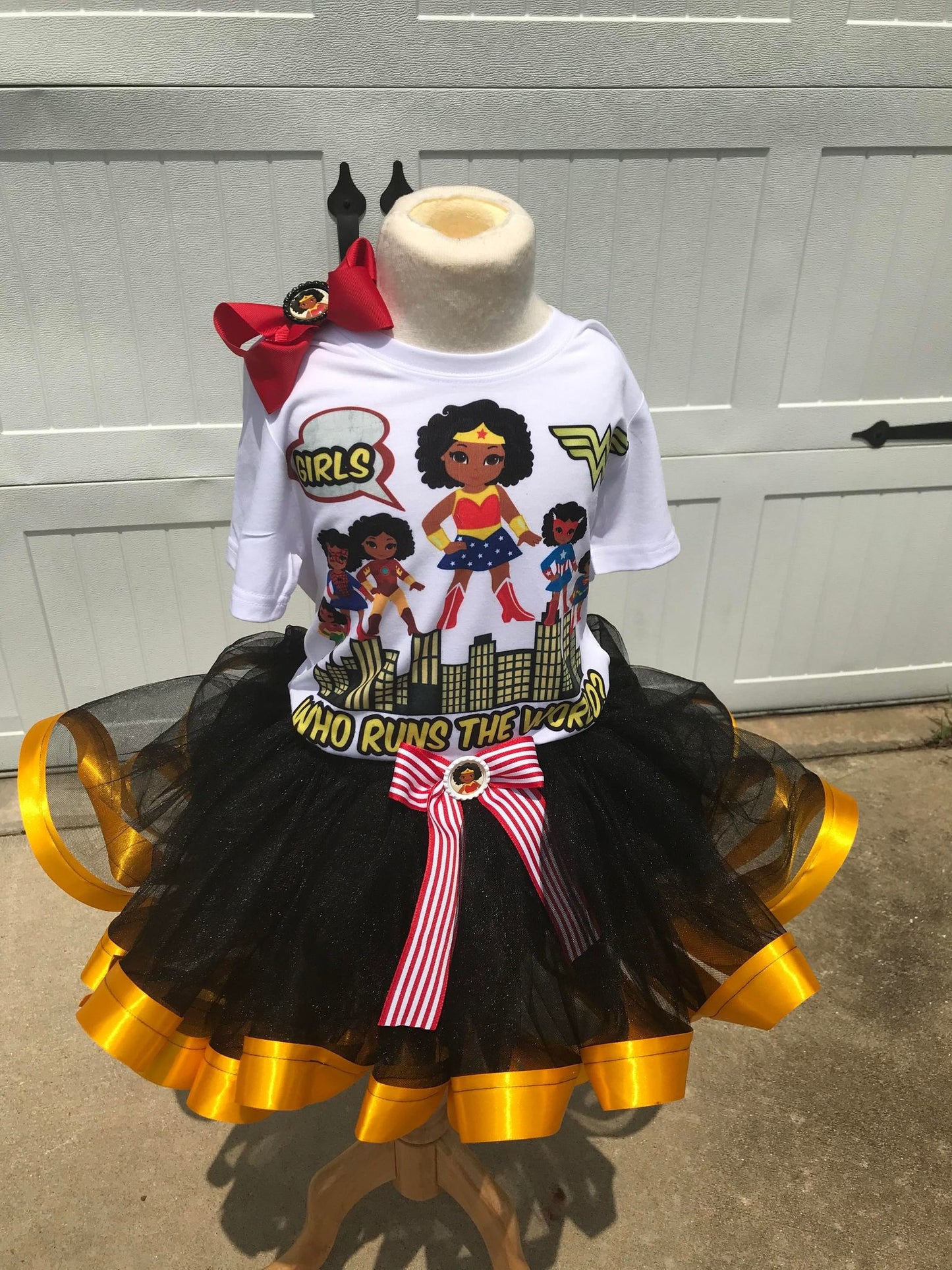 Ribbon Trim Tutu Outfit